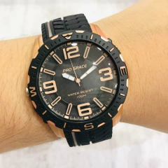 Reloj Pro Space PSH0114-ANR-9C PRO-015 Para Hombre Analogico Caucho Sumergible negro cuadrante negro - comprar online