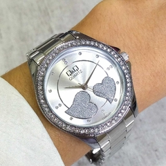 Reloj Q&Q C226J221Y-1 073 Para Dama Malla De Acero con cubics - comprar online