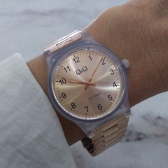 RELOJ ROSE GOLD MARCA Q&Q MOD VS50
