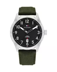 Reloj Tommy Hilfiger 1710593 Modern Tela Verde con calendario para caballero - comprar online