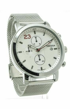 Reloj Tressa ELON-M-02 Para caballero Malla de metal tejido plateado cronógrafo - comprar online