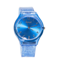 Reloj Blaquè BQ195A Malla Plàstica Azul con Glitter para dama - comprar online