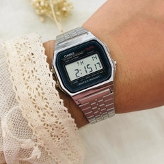 Reloj Casio A159-WN1 CA-054 Vintage digital malla de acero Plateado unisex - comprar online