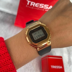 Reloj Tressa Ginny-05 Digital malla de Caucho Negro Bisel Rosé para dama - comprar online
