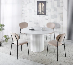 MESA REDONDA MADRID BLANCA 120 Cm - tienda online