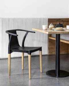 Silla Palta Wood De Plastico Pata Madera Colores - tienda online