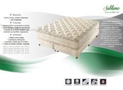 Sommier Y Colchon Cannon Sublime Resortes 2 Plazas 140x190 - comprar online