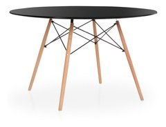 Imagen de Mesa Eames Base Madera Tapa Laqueada Redonda 110 Cm