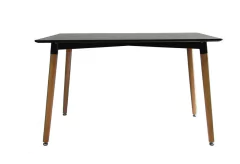 Mesa Eames Laqueada Negro Rectangular 120x80x75 Cm