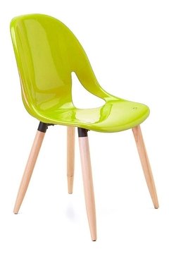 Imagen de Silla Nina Wood Plastico Patas Madera Apilable