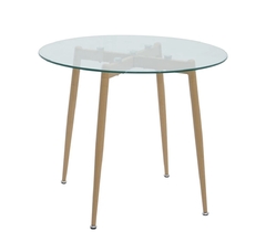 Mesa Modelo Tulip Redonda de Vidrio