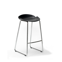 Banqueta Milo Asiento De Plástico Base Cromada - comprar online