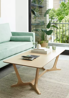 Mesa Ratona Bergen Madera Natural Maciza 40cm X 120cm X 60cm - Veró Amoblamientos