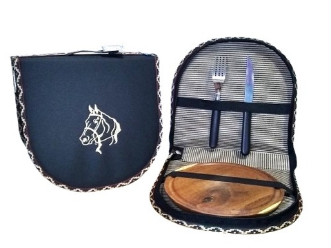 Set de Asado Lona Estampado con Cierre Cod 116-033