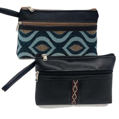 Monedero Simil Carpincho / Gobelino Doble Cierre Cod 116-1710