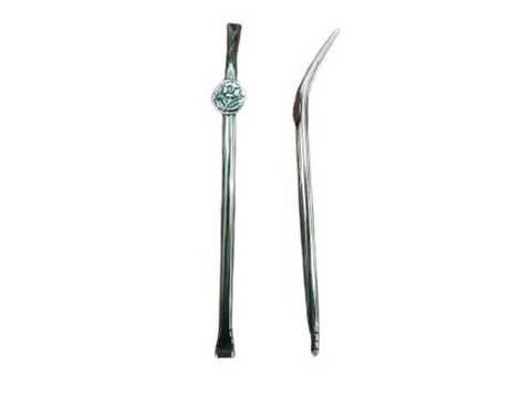 Bombilla Fina de Alpaca con Dije Regional Grande Blister Individual Cod 117-32