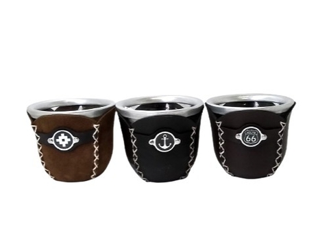 Mate de Vidrio Cuerina con Dije Propio Cod 124-16 - comprar online