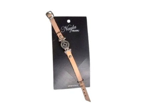 Pulsera de Tiento con Dije y Apliques Cod 124-780