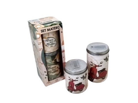Set Matero Yerbera Azucarera Forrado en Cuerina en Caja de Regalo Cod 400-1002 - comprar online