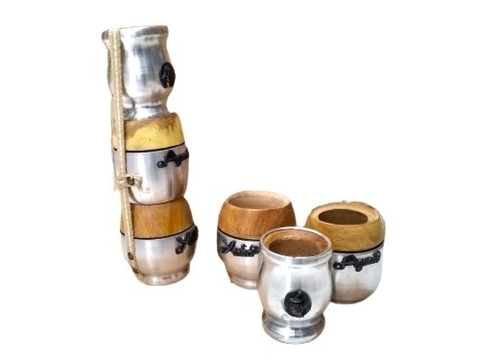Torre Matera Azucarera Yerbera y Mate de Madera y Aluminio Combinada Cod 503-25 - comprar online