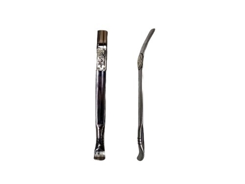 Bombilla de Acero Inoxidable Plana con Dije Cod 503-3002 - comprar online