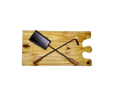 Set de Asador Tabla Parrillera con Juego de Pala y Atizador de Hierro Cod 800-13 - comprar online