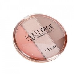 Paleta Multi Face Blush Iluminador Contorno Vivai - Thais Brilhante
