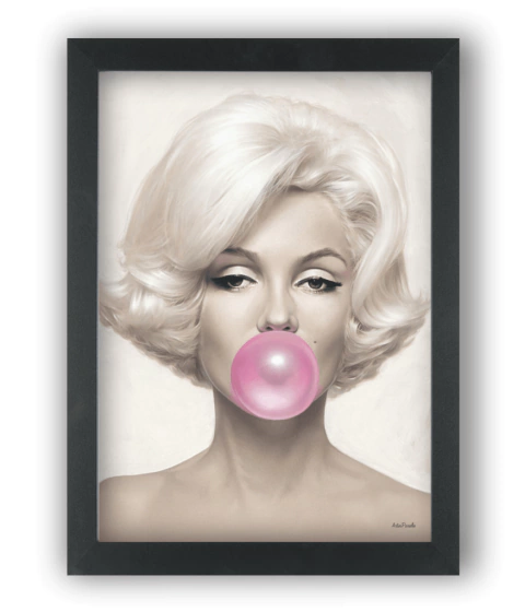 Quadro Marilyn Monroe chiclete rosa