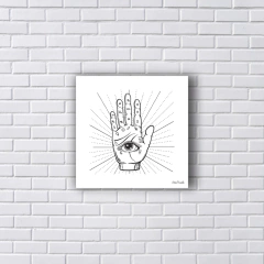 Placa Decorativa mão esotérica quiromancia