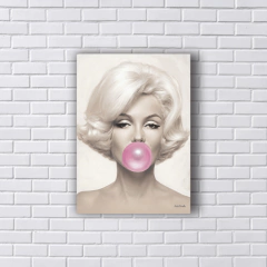 Placa Marilyn Monroe chiclete rosa