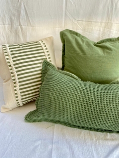 Set almohadones verdes