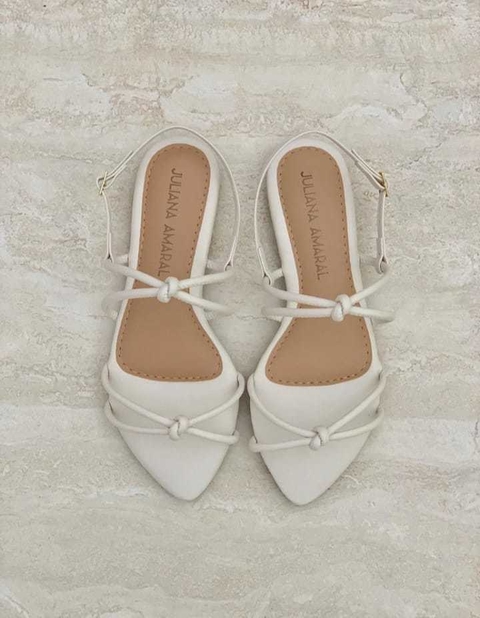 Sandália Rasteira Flat OFF WHITE ultimo par 35