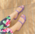 Rasteira flat duas tiras hortência Cristina Alves - comprar online