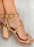 Sandália Nude Larissa salto 7,5cm