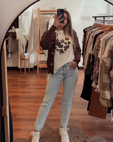 Jean Mom celeste - comprar online