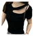 Blusa Casual Corta Negra Julieta Valentina Mujer en internet