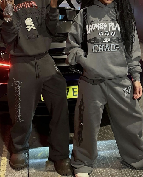 Broken Planet Wide-Leg Sweatpants Gunmetal Gray