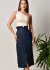 Saia Midi Linho Pietra - comprar online