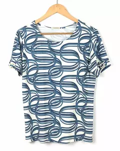 BLUSA VNZ ABSTRACT ARGOLA MNG - Loja de Roupas A Praça 