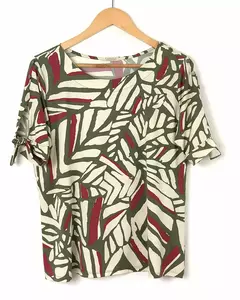 BLUSA Caroll 25108 VNZ EST AMARRACAO MNG BOTOES - Loja de Roupas A Praça 