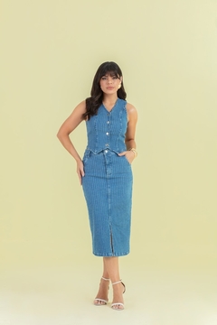 Saia Hadaza 38292 jeans midi
