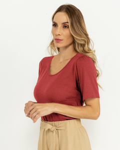 BLUSA Mirasul 3220112 CANELADA CREPE MANGA - comprar online