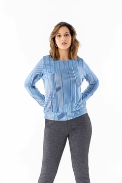 Blusa Mirasul 3920104 malha crepe manga longa na internet