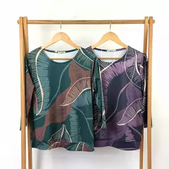 BLUSA Caroll 25144 3/4 BASIC PUNHO NEW SLIP FOLHAGEM na internet