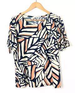 BLUSA Caroll 25108 VNZ EST AMARRACAO MNG BOTOES na internet