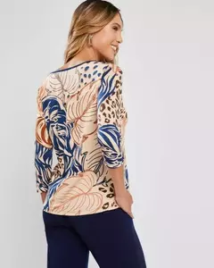 BLUSA Caroll 25054 DEC V MNG 3/4 VNZ ESTAMPADA na internet