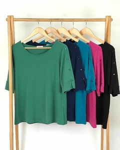 Blusa Caroll 23155 malha fria estampada - comprar online