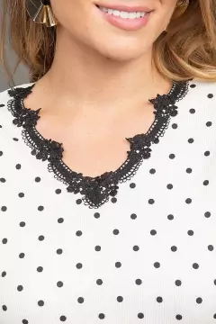 Blusa Mauricio 12982 algodao com renda m/L - comprar online