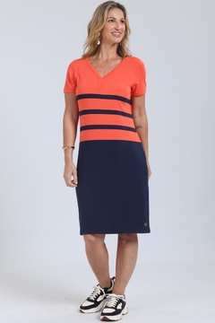VESTIDO Juanna 29762 VISCO STRETCH LISTRADORA - comprar online