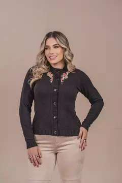 Casaco Portal 1303 mousse flores - comprar online